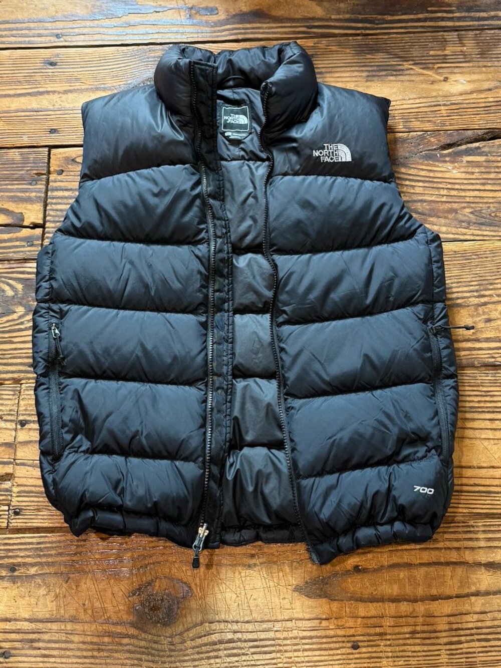 North Face Nuptse 700 Fill Vest Women Size Small Black VTG Power Down Puffer EUC - Picture 9 of 12